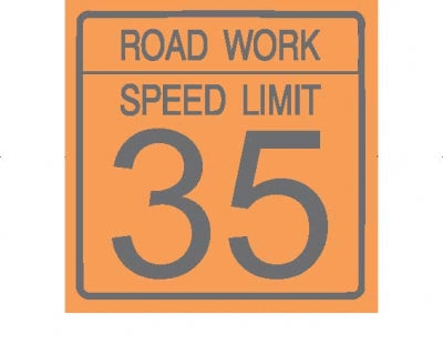 Road Work Speed Limit 35
