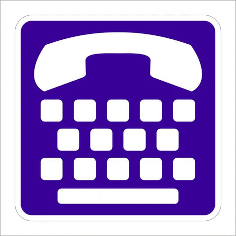 D9-21 Telecommunications Device for the Deaf Sign