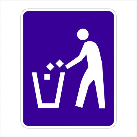 D9-4 Litter Container (Symbol) Sign