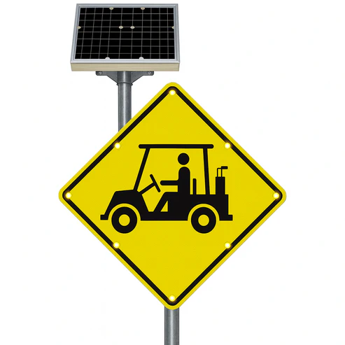 Flashing LED Sign 30x30” MUTCD Diamond (All W-Series Legends)
