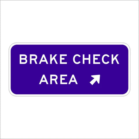 G66-59 (CA) Brake Check Area Arrow Sign