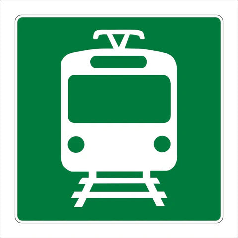 G96 (CA) Light Rail Station (Symbol) Sign
