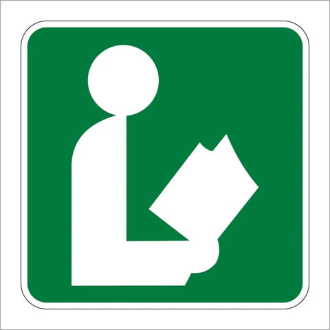 I-8 Library Symbol Sign