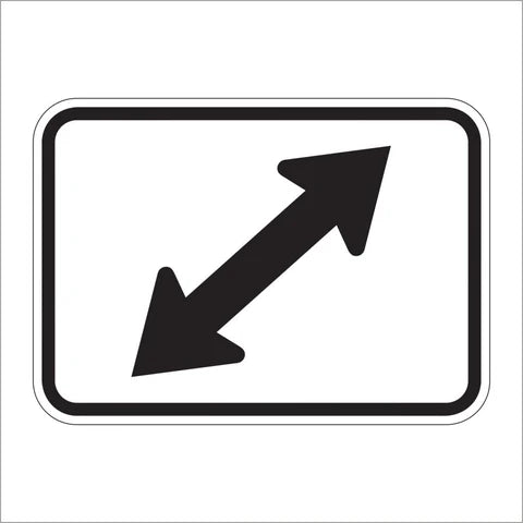 M6-5 Double Diagonal Arrow Sign