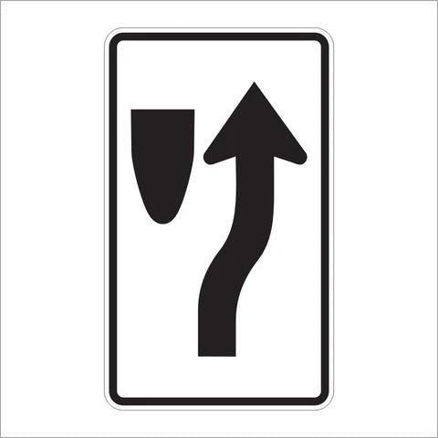 R4-7C Narrow Keep Right Sign