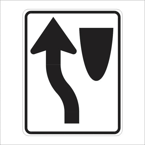 R4-8 Keep Left (SYMBOL) Sign