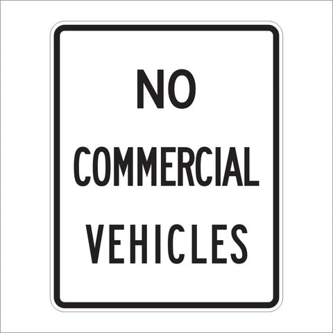 R5-4 No Commercial Vehicles Sign