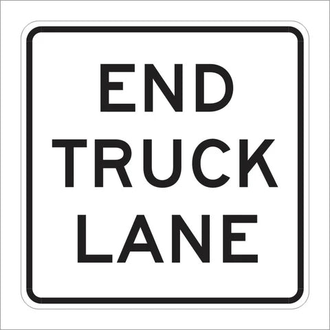 R53A (CA) End Truck Lane Sign