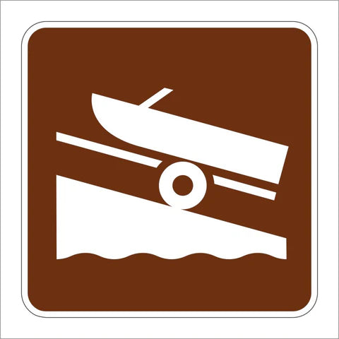 RS-054 Boat Ramp Symbol Sign