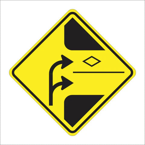 SW54 (CA) HOV Lane Section Right or Left Arrow Sign