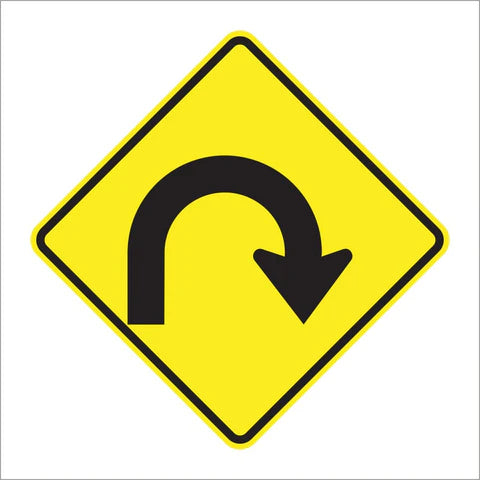 W1-11 Hairpin Curve Sign