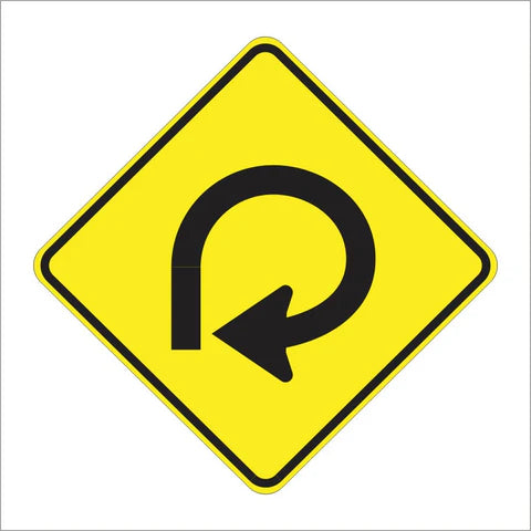 W1-15 270 Degree Turn Sign