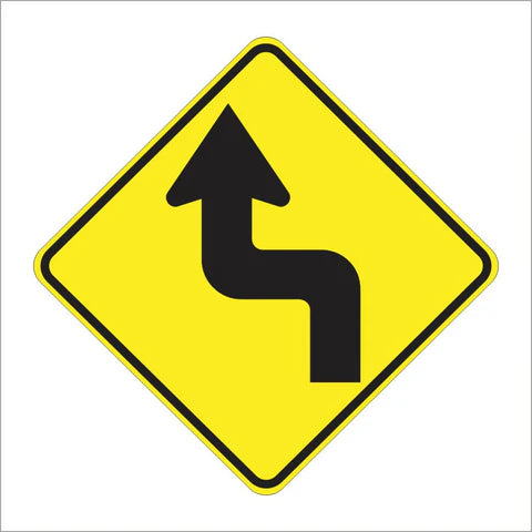W1-3 Reverse Turn Sign