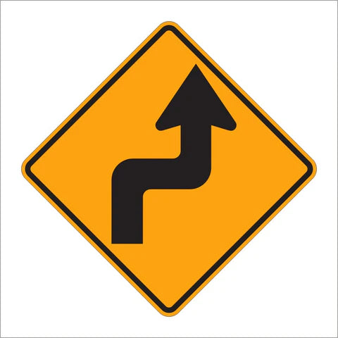 W1-3 Reverse Turn Sign