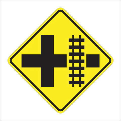 W10-2 Parallel Railroad Crossing (Crossroad) Sign