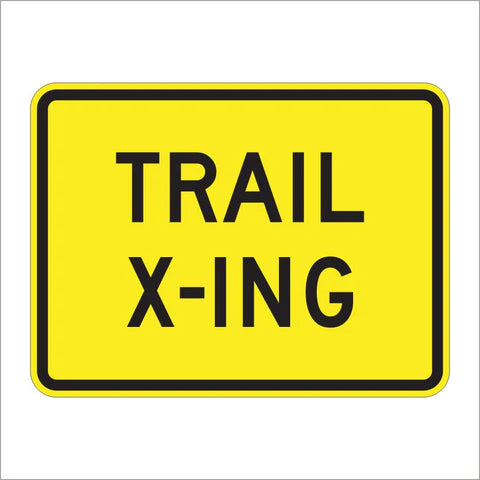 W11-15P Trail X-ING Sign