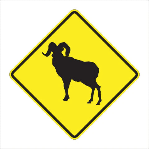 W11-18 Bighorn Sheep Sign