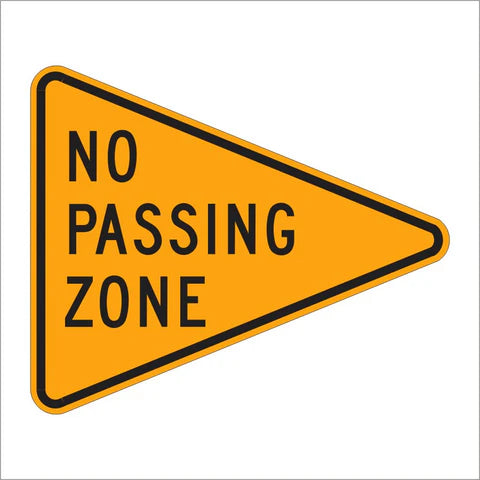 W14-3 No Passing Zone Sign