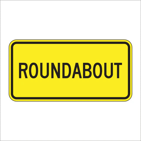W16-17P Roundabout Sign