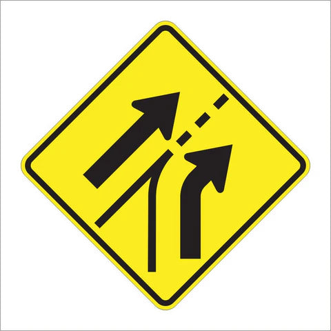 W4-6 Entering Added Lane Sign