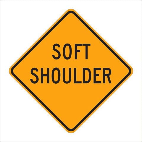 W8-4 Soft Shoulder Sign