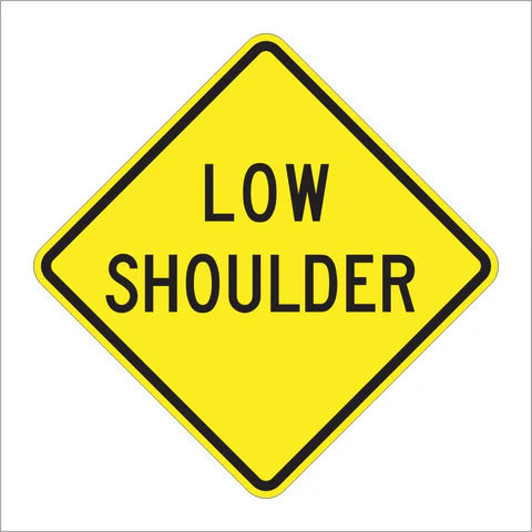 W8-9 Low Shoulder Sign