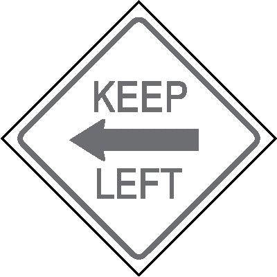 Keep Left/ White