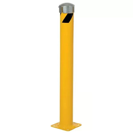 Steel Pipe Bollards With Slotted Silver Cap 4.5″ x 42″