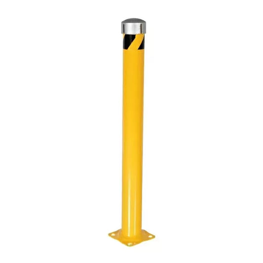 Steel Pipe Bollards With Slotted Silver Cap 4.5″ x 48″