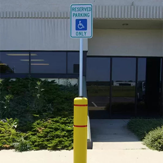 FlexPost 52″ FlexBollard System with 8′ Signpost – Asphalt Model