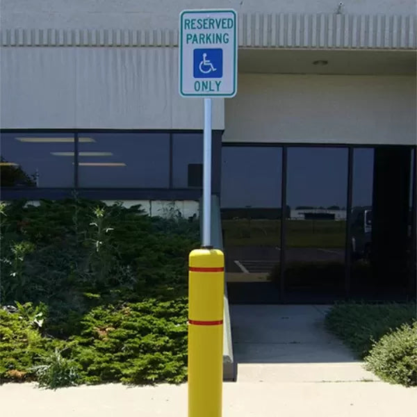 FlexPost 52″ FlexBollard System with 8′ Signpost – Concrete Model