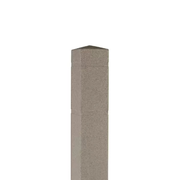 6.5” Square Bollard Cover Tan Granite