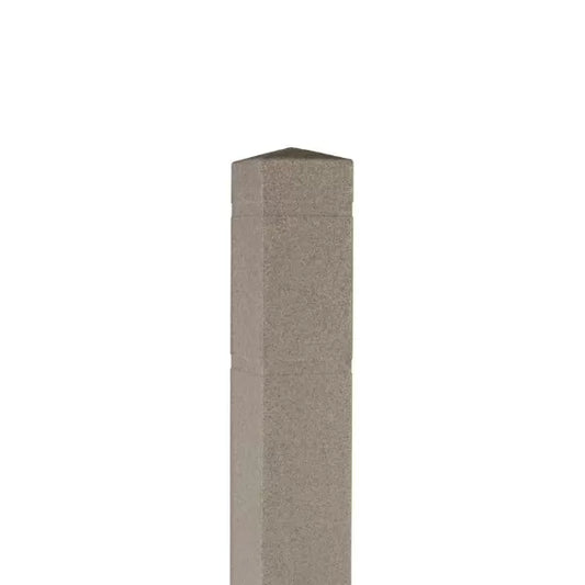 6.5” Square Bollard Cover Tan Granite