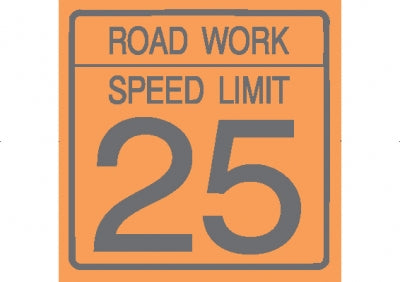 Road Work Speed Limit 25