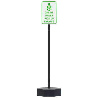 Rubber Base Portable Sign Post