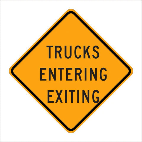 C44 (CA) Trucks Entering Exiting Sign