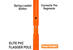 Load image into Gallery viewer, Elite PVC Flagger Pole &amp; Paddle
