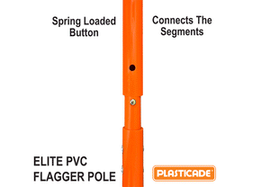 Elite PVC Flagger Pole & Paddle
