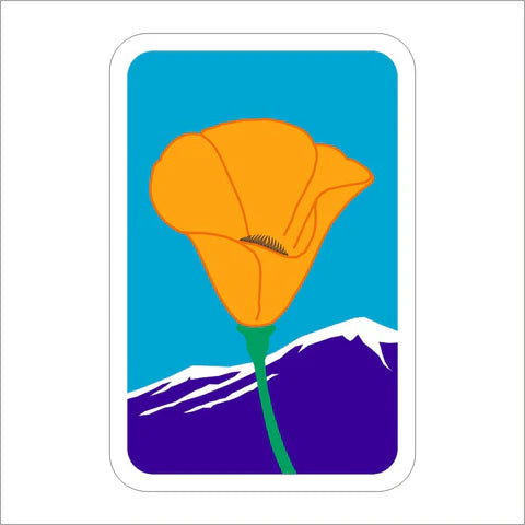 G30A (CA) Vertical Poppy Flower Scenic Route Sign