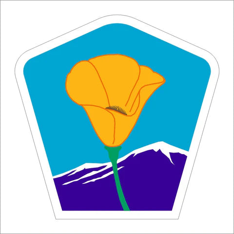 G30B (CA) Shield Poppy Flower Scenic Route Sign