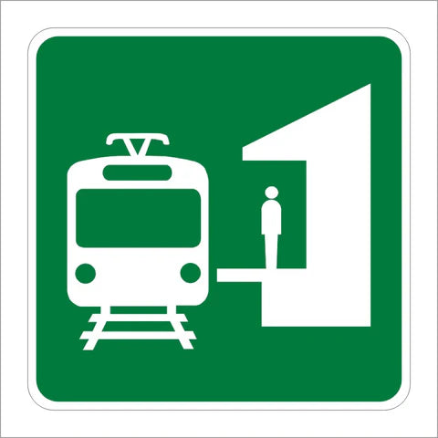 I-12 Light Rail Station Symbol Sign