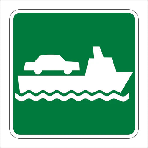 I-9 Vehicle Ferry Terminal Symbol Sign