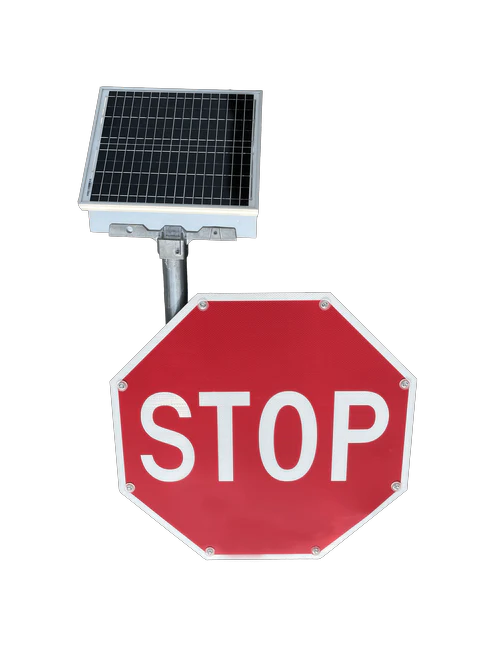 Solar-Powered Flashing LED Stop Sign (R1-1) – MUTCD Compliant, (30" & 36")