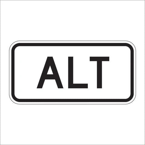 M4-1A Alt Route Auxiliary Sign