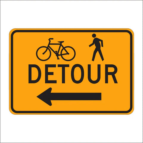 M4-9A Bicycle and Pedestrian Detour Sign