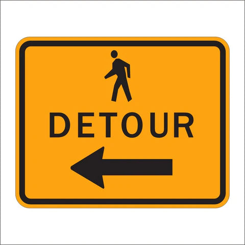 M4-9B Pedestrian Detour Sign
