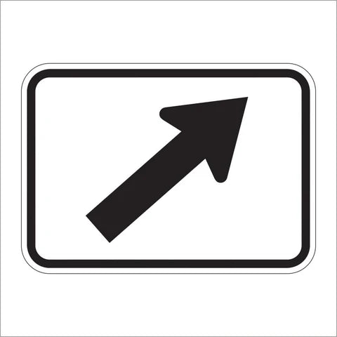 M6-2 Diagonal Arrow Auxiliary Sign