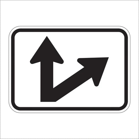 M6-7 Diagonal/Straight Arrow Auxiliary Sign