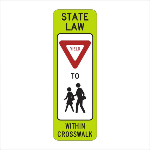 R1-6B in Street Peds Crossing Sign