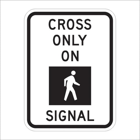 R10-2 Cross Only on Signal Sign